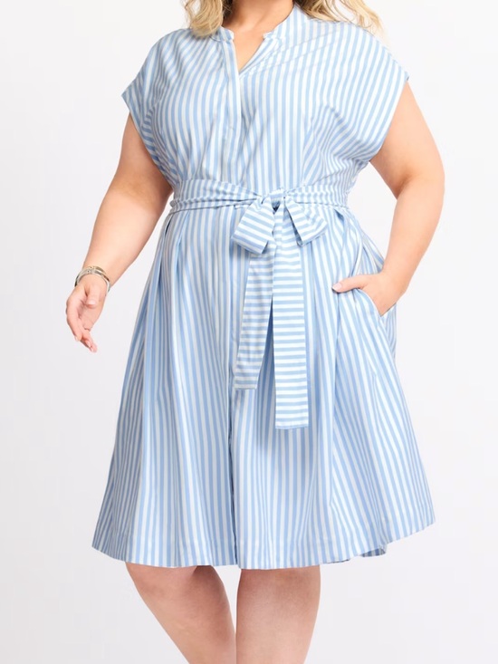 41 Hawthorn Dresses & Skirts - 41 HAWTHORN PARIS KNIT POPLIN DRESS BLUE - S